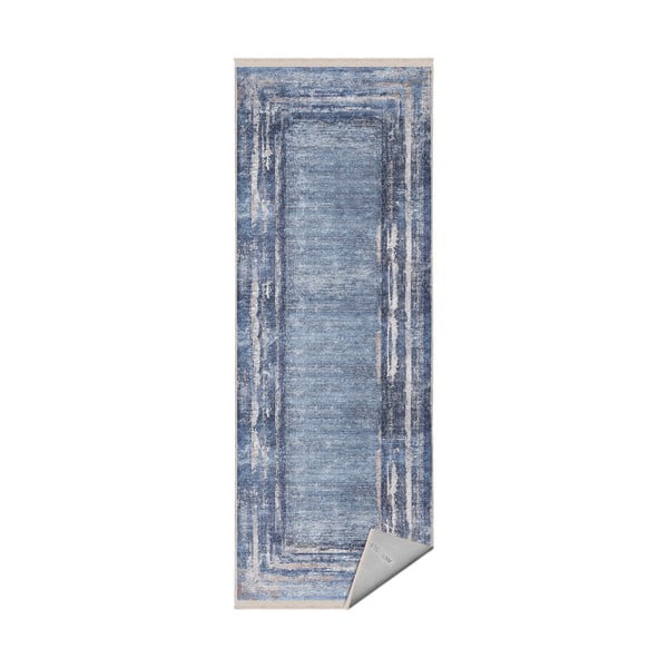 Covor albastru de tip traversă 80x200 cm – Mila Home