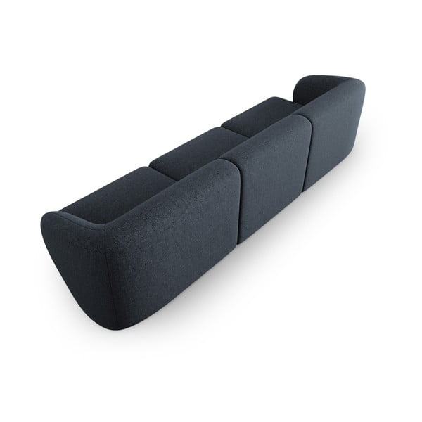 Canapea albastră cu tapițerie din chenille 266 cm Paolo – Milo Casa-image-3