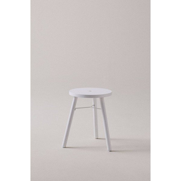 Scaun tip taburet alb Kinna – Jotex-image-1