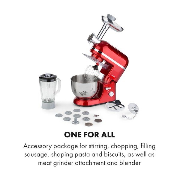 Robot de bucătărie multifuncțional Klarstein Lucia Elegance, roșu-image-2