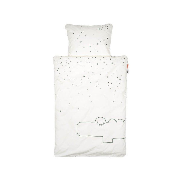 Lenjerie de pat pentru copii din bumbac Croco - Done by Deer-image-1