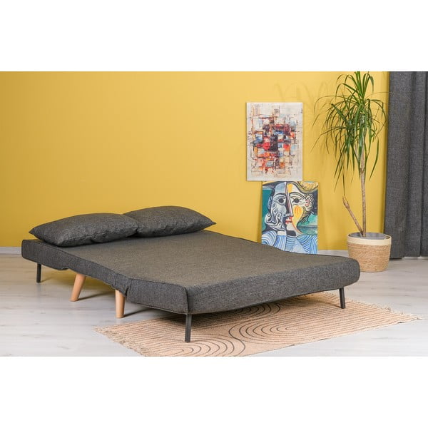 Canapea gri închis extensibilă 120 cm Folde – Artie-image-3