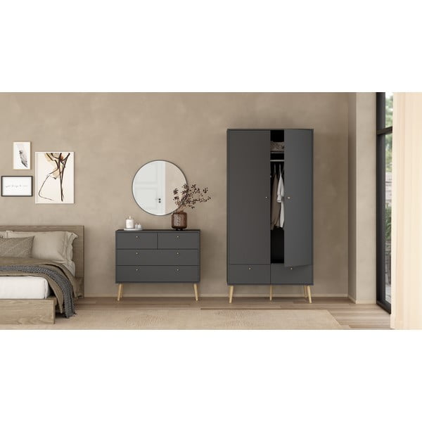 Șifonier gri antracit 99x200 cm Bodo – Tvilum-image-1