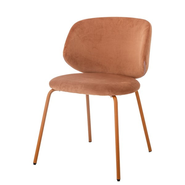 Scaune de dining portocalii 2 buc. din catifea Ponte – Bloomingville-image-3