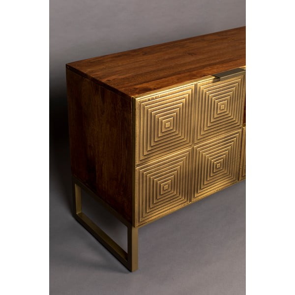 Comodă TV aurie din lemn de mango 40x60 cm Volan – Dutchbone-image-1