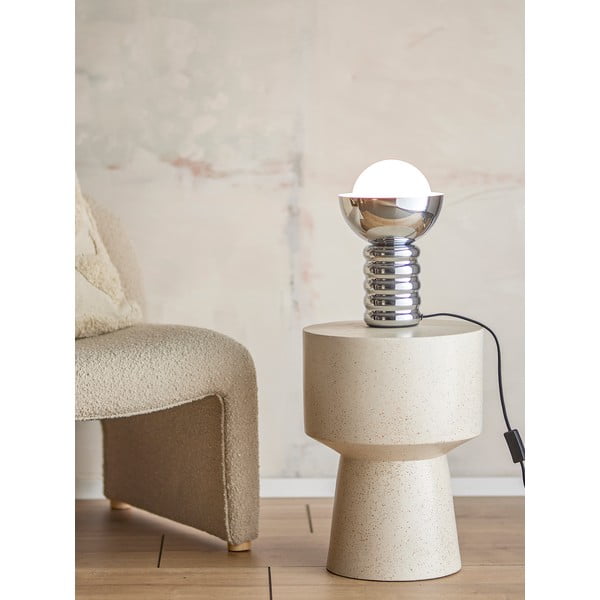 Veioză argintie cu abajur din sticlă (înălțime 32 cm) Spike – Bloomingville-image-2