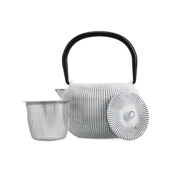 Ceainic alb-negru cu filtru din fontă 350 ml Sencha – S|P Collection-image-2