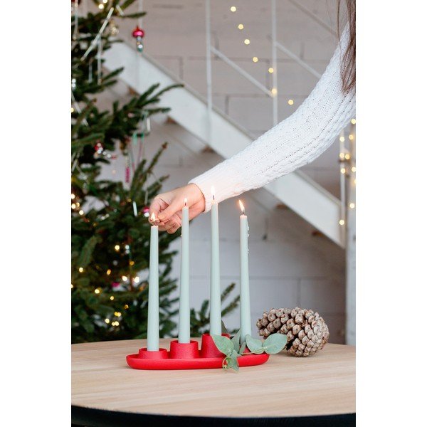 Sfeșnic EMKO Aye Aye Four Candle, roșu-image-1