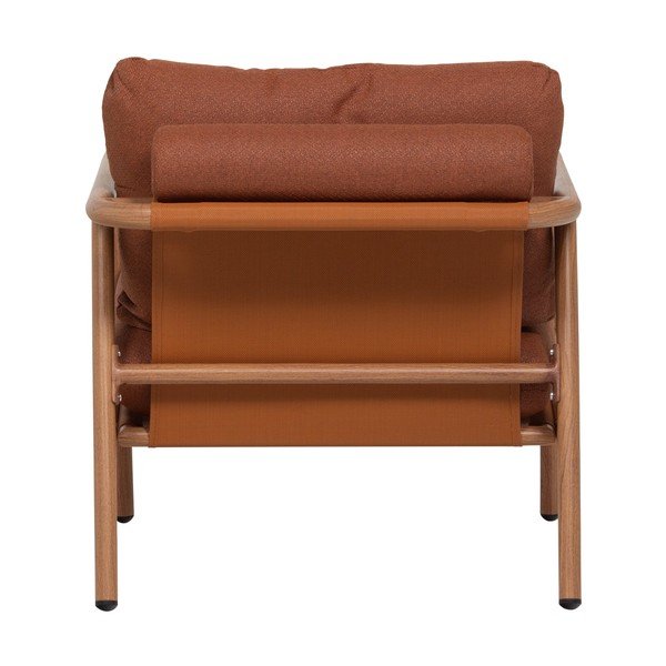 Fotoliu de grădină teracotă din metal/capitonat Cavero – WOOOD-image-4