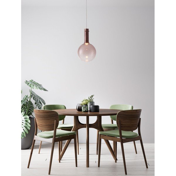 Lustră maro LED cu intensitate reglabilă din sticlă ø 25 cm Nostos – Nova Luce-image-4