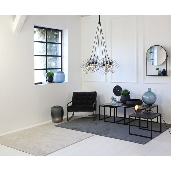 Măsuțe de cafea negre/gri-închis 3 buc. din metal 50x120 cm Kumalu – Light & Living-image-3