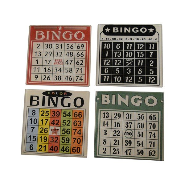 Set 4 suporturi pentru pahare Antic Line Bingo