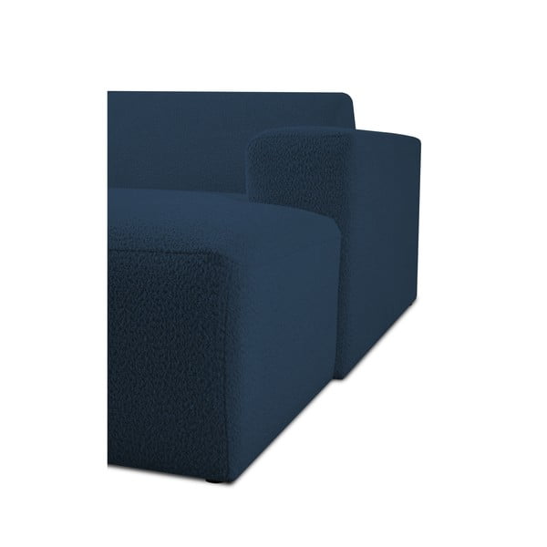 Modul pentru canapea albastru închis cu tapițerie din stofă bouclé (cu colț pe partea dreaptă) Roxy – Scandic-image-4