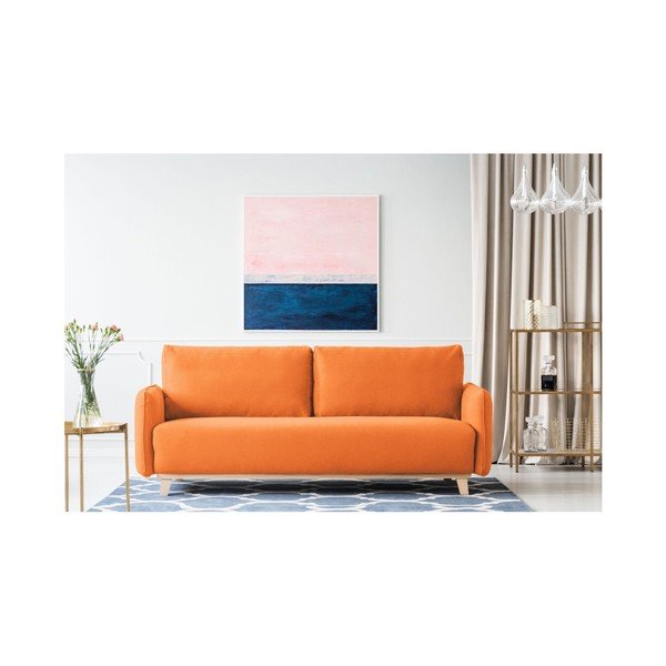 Canapea cu 3 locuri Kooko Home Bebop, portocaliu-image-1