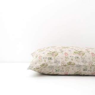 Față de pernă din in pentru copii Linen Tales Botany, 40 x 60 cm, bej