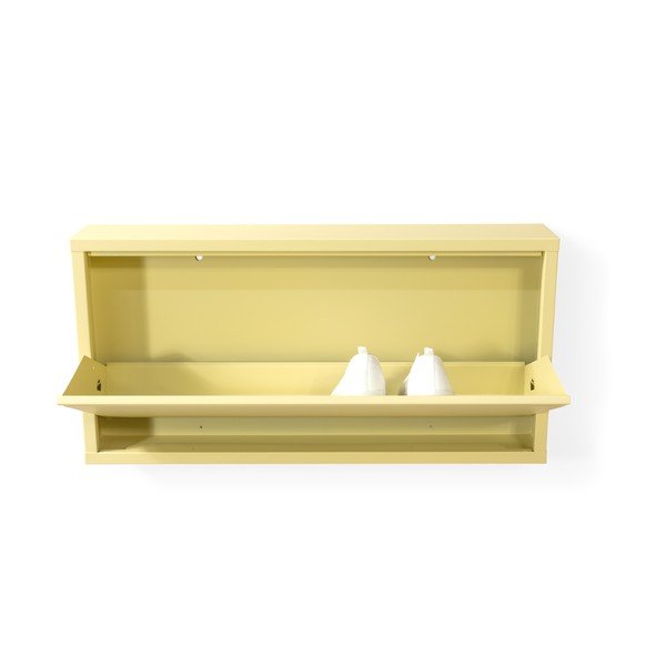 Pantofar galben deschis cu deschidere înclinată/suspendat din oțel 75x37,5x12,5 cm Billy – Spinder Design-image-3