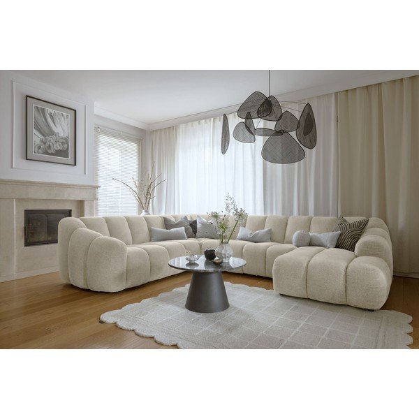 Colțar bej (cu colț pe partea stângă/în formă de "U") Shell – Miuform-image-1