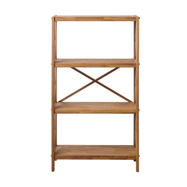 Etajeră în culoare naturală din lemn de stejar 70x124 cm X-Shelf – Unique Furniture