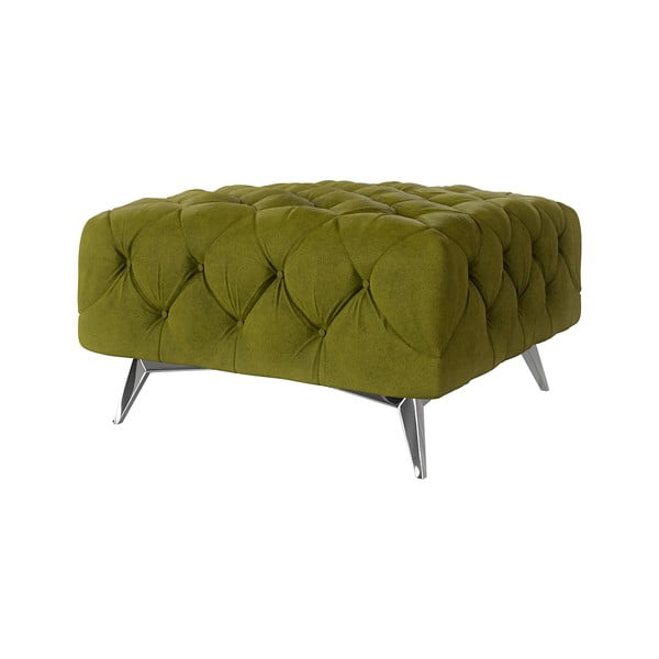 Taburet verde cu tapițerie din catifea Chelsea – Ropez-image-1