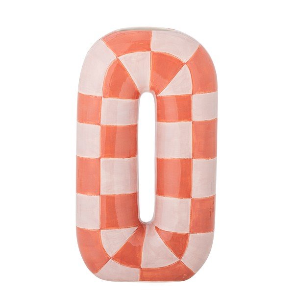 Vază somon/crem din ceramică pictată manual (înălțime 32 cm) Mae – Bloomingville