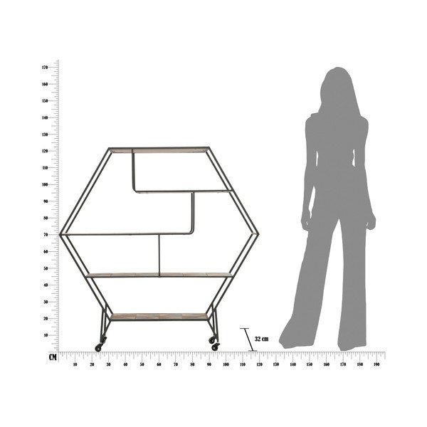 Bibliotecă Mauro Ferretti Tridy, înălțime 122 cm-image-3