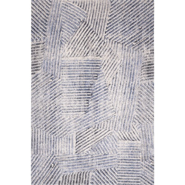 Covor albastru deschis din lână 160x240 cm Strokes – Agnella