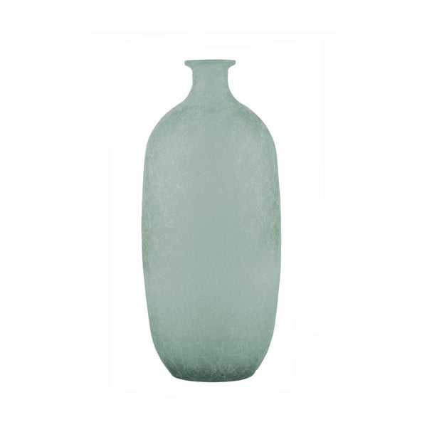 Vază din sticlă reciclată Ego Dekor Napoles, înălțime 38 cm, albastru