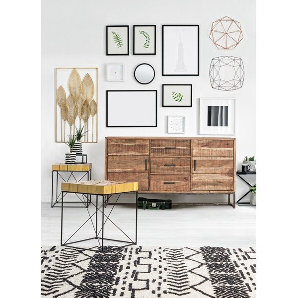 Decorațiune de perete din metal 52,5x95 cm Adhira – Bizzotto-image-3