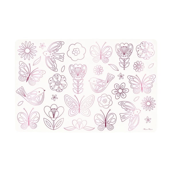 Suporturi pentru farfurii 8 buc. din hârtie 28x42.5 cm Butterflies & Flowers – Meri Meri-image-2