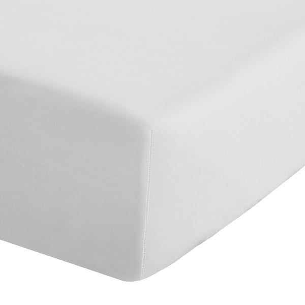 Cearceaf alb din bumbac percale cu elastic 90x190 cm Easy Iron Percale – Catherine Lansfield