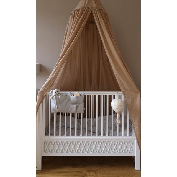 Buzunar pentru pătuț albastru deschis din bumbac organic 42 cm Classic Stripes Blue – Cam Cam Copenhagen-image-2