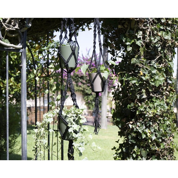 Suport suspendat pentru ghiveci de flori din material textil ø 13 cm (înălțime 120 cm) Macramé – Artevasi-image-1