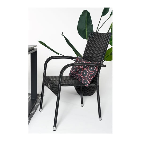 Set mobilier de grădină pentru 4 persoane cu scaune negre Paris și masă Viking, 90 x 150 cm-image-4