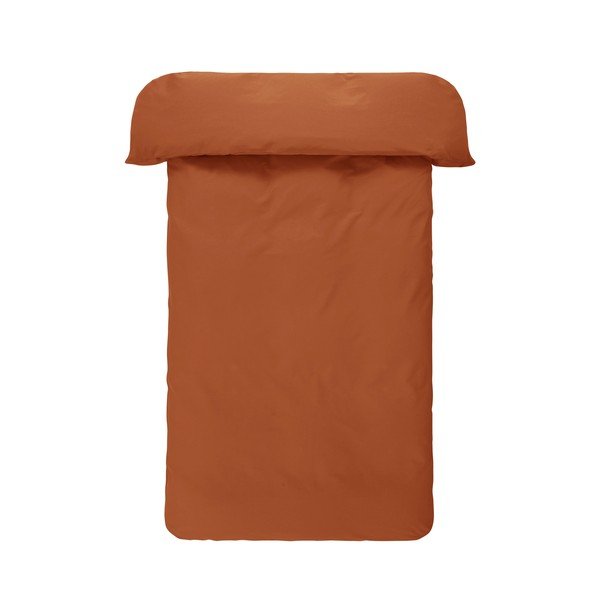 Lenjerie de pat teracotă din bumbac organic pentru pat de o persoană 140x200 cm Zack – Jotex