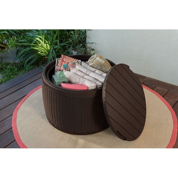 Cutie de depozitare pentru grădină Keter Circa, 140 l, maro-image-3