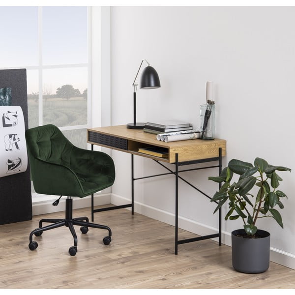 Scaun de birou cu suprafață de catifea Actona Brooke, verde-image-1