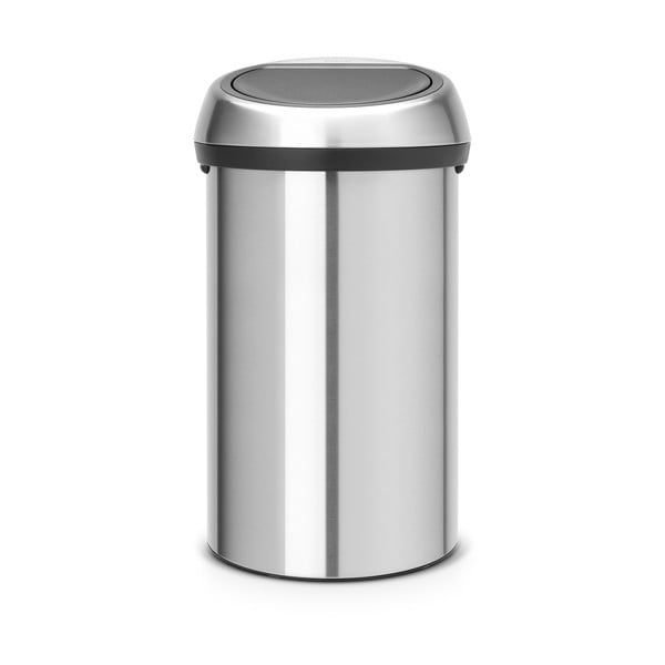 Coș de gunoi argintiu mat cu senzori de atingere din oțel 60 l Touch Bin – Brabantia-image-2