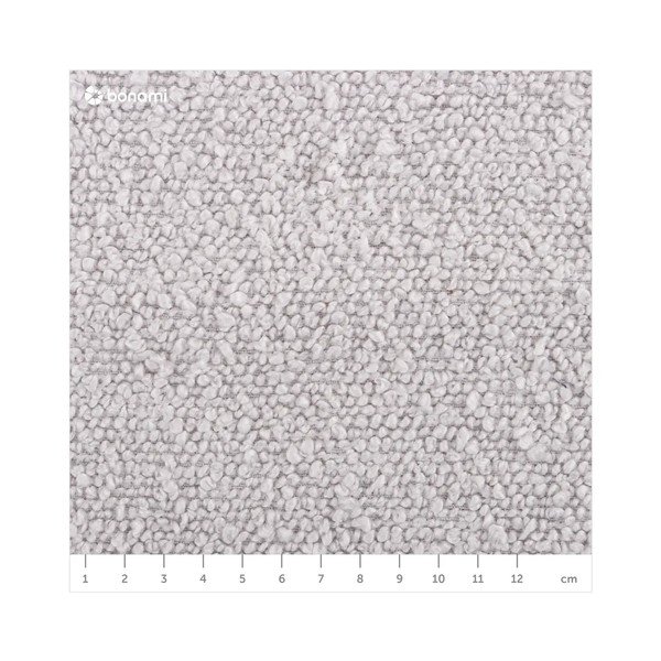 Taburet gri deschis cu tapițerie din stofă bouclé Molino – Micadoni Home-image-4