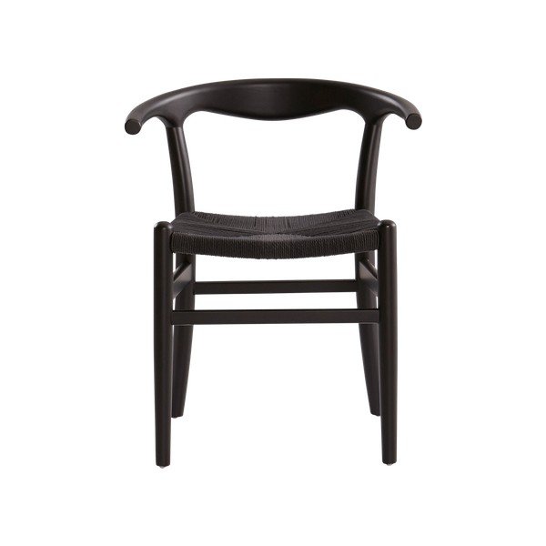 Scaun de dining negru cu cotiere din lemn de mesteacăn Nattavaara – Jotex-image-2