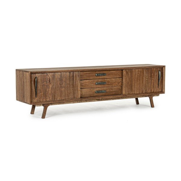 Comodă TV în culoare naturală din lemn de mango 200x60x43 cm Sherman – Bizzotto
