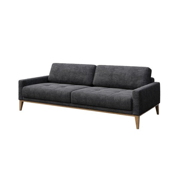 Canapea MESONICA Musso Tufted, gri închis, 210 cm-image-2