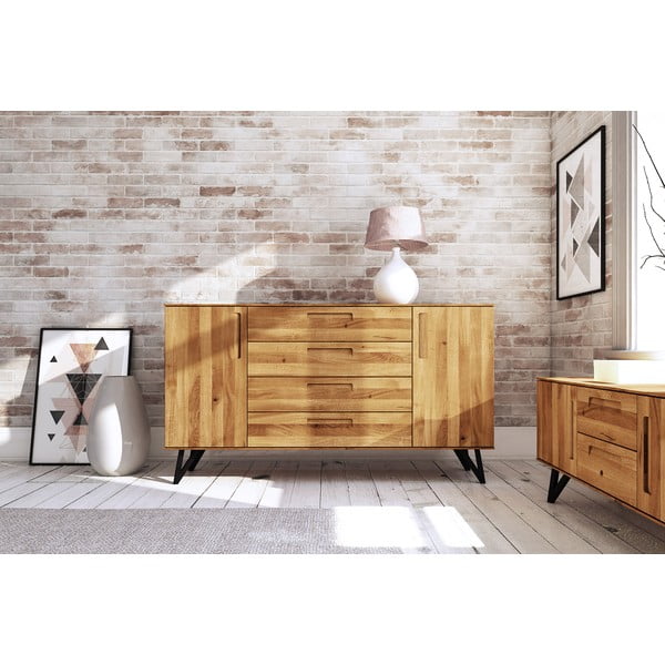 Comodă înaltă din stejar 182x100 cm Golo - The Beds-image-1