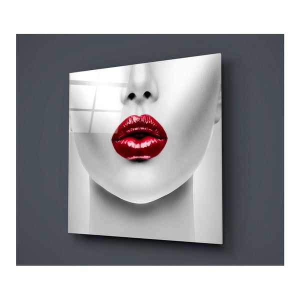 Tablou din sticlă Insigne Lips Rojo, 50 x 50 cm