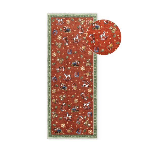 Covor tip traversă roșu/verde 80x200 cm  cu model de Crăciun Toy's Delight Nostalgic Noel Red Green – Villeroy&Boch