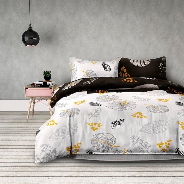 Lenjerie de pat din flanel AmeliaHome Floral Rain, 140 x 200 cm-image-1