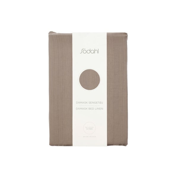 Lenjerie de pat taupe din damasc pentru pat de o persoană, extinsă 140x220 cm Noble – Södahl-image-4