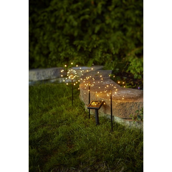 Corpuri de iluminat pentru exterior LED 3 buc. tip țepușă, de sol solare (înălțime 40 cm) Firework  – Star Trading-image-3