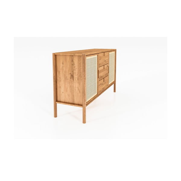 Comodă din lemn de stejar joasă 142x84 cm Pola - The Beds-image-3