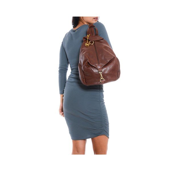 Rucsac din piele Isabella Rhea Marrone-image-4
