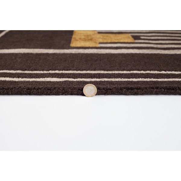 Covor țesut manual Flair Rugs Moderne Lifestyle, 200 x 290 cm, maro-image-1